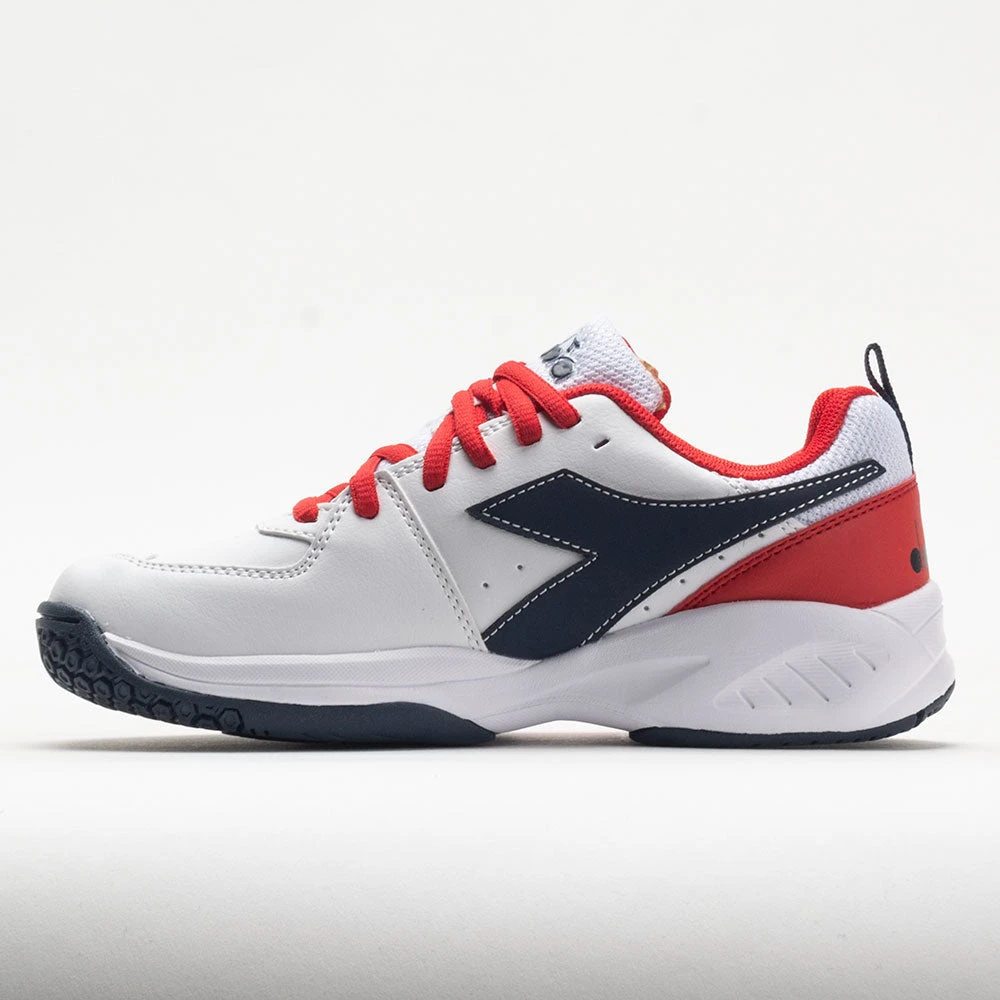 Diadora Challenge 5 SL Junior White/Blue Corsair/Fiery Red 4 Diadora Challenge 5 SL Junior White/Blue Corsair/Fiery Red - Image 2