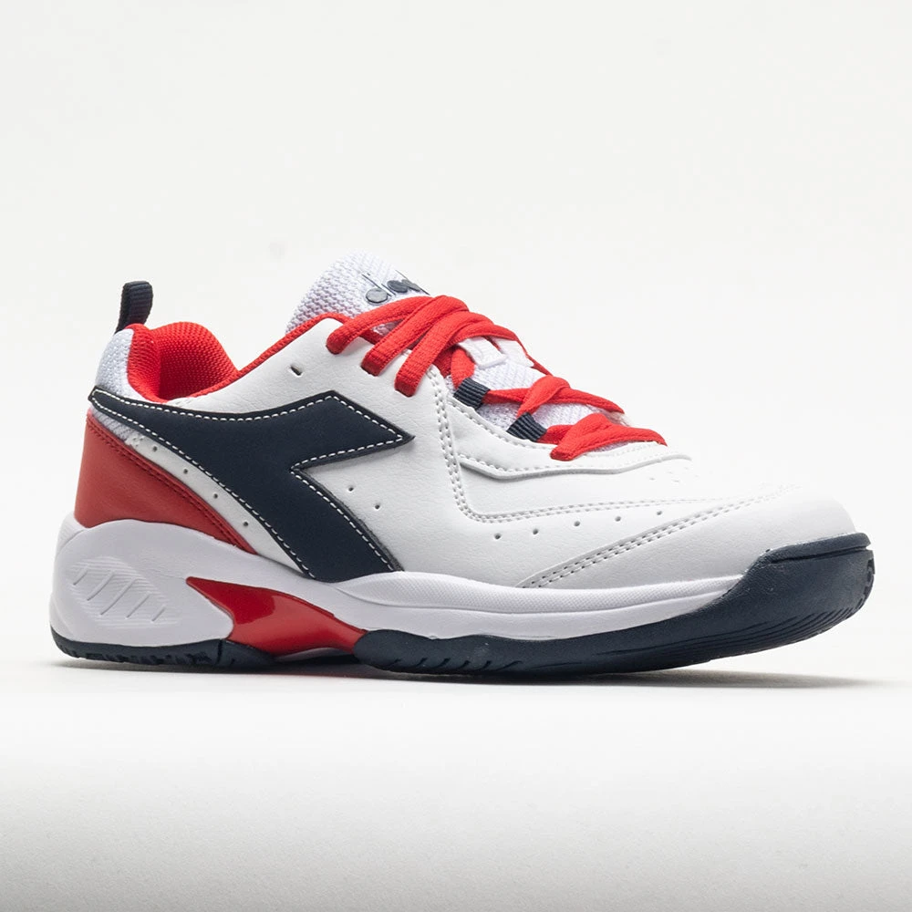Diadora Challenge 5 SL Junior White/Blue Corsair/Fiery Red 7 Diadora Challenge 5 SL Junior White/Blue Corsair/Fiery Red - Image 5