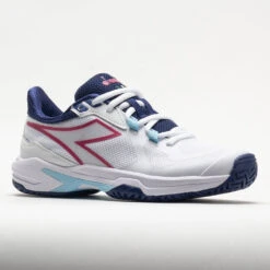 Diadora Trofeo 2 AG Pickleball Women's White/Blueprint/Pink Yarrow 12 Diadora Trofeo 2 AG Pickleball Women's White/Blueprint/Pink Yarrow -Shoes Shop 370081 5