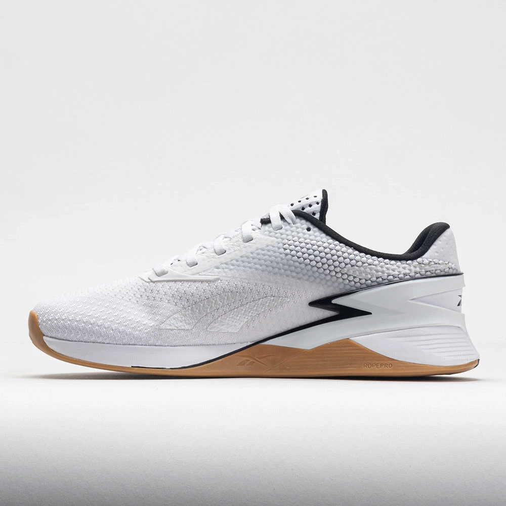 Reebok Nano X3 Men's White/Black/Gum 4 Reebok Nano X3 Men's White/Black/Gum - Image 2