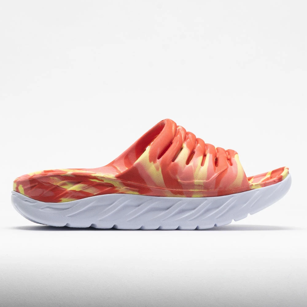 HOKA Ora Recovery Slide Swirl Unisex Yellow Pear/Fiesta 3 HOKA Ora Recovery Slide Swirl Unisex Yellow Pear/Fiesta