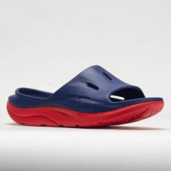 HOKA Ora Slide 3 Unisex Bellwether Blue/Red Alert -Shoes Shop 570614 5