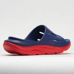 HOKA Ora Slide 3 Unisex Bellwether Blue/Red Alert -Shoes Shop 570614 6